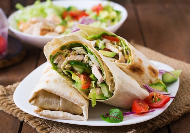 Paleo Recipe: Chicken Avocado Wrap Paleo chicken wraps with avocado #recipe | www.vitacost.com/blog