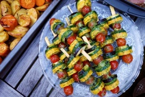 Vegetable kabobs with herbed vegan marinade | www.vitacost.com/blog