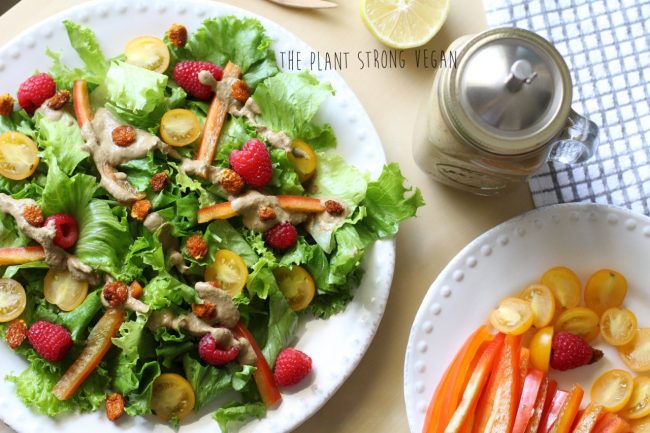 Goldenberry Salad with Hemp Seed Dressing Fresh salad with hemp seed dressing #recipe | Vitacost.com/blog