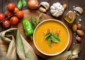 Yellow Turmeric-Ginger Veggie Soup in a Bowl | Vitacost.com/Blog