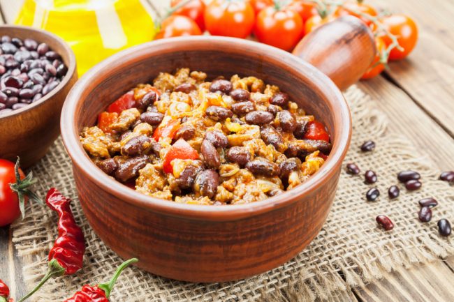 Easy Vegan Tofu and Bean Chili Recipe Vegan tofu and bean chili in a bowl | Vitacost.com/Blog