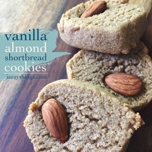 3 Almond Shortbread Cookies on Wood | Vitacost.com/blog