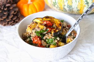 Vegan quinoa salad with acorn squash #recipe | Vitacost.com/blog