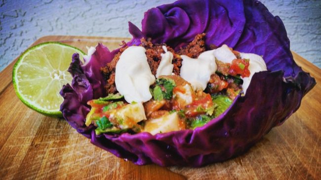 Raw Vegan Cabbage Taco Wrap with Walnut Meat | Vitacost.com/Blog