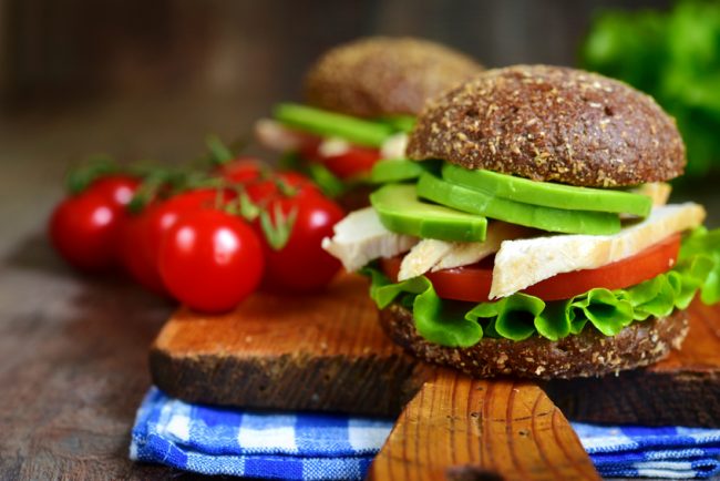Turkey Sandwich with Avocado, Tomato and Lettuce on Gluten-Free Bread | Vitacost.com/Blog