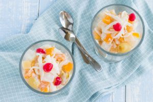 Roasted fruit salad, topped with toasted coconut | Vitacost.com/blog