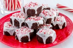 Gluten-Free Brownies with icing and crushed peppermint candies | Vitacost.com/blog