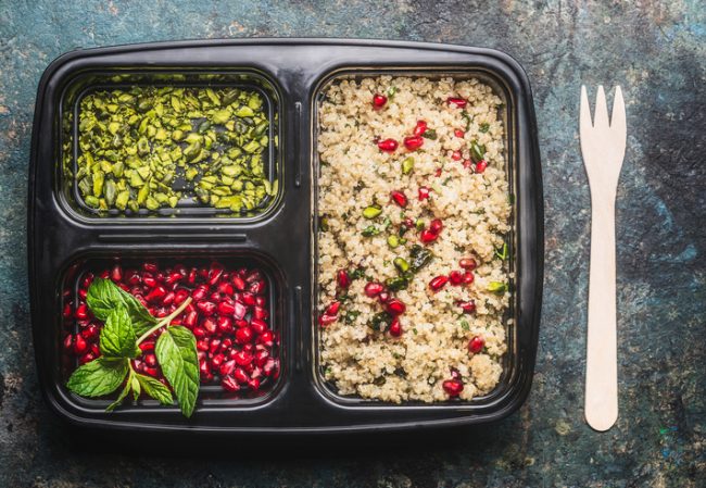 Apple-Quinoa Stuffing with Pomegranate Seeds Pomegranate-Apple Pistachio Quinoa for Lunch | Vitacost.com/Blog