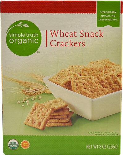Box of Simple Truth Wheat Snack Crackersto Dip Into Homemade Hummus Recipe | Vitacost.com/blog