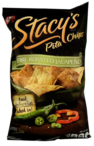 Bag of Stacy's Fire Roasted Jalapeno Pita Chips to Dip Into Homemade Hummus Recipe  | Vitacost.com/blog