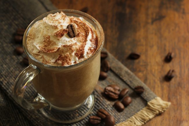 Vegan Mocha Coffee Recipe  Cinnamon spiced mocha with coconut whipped cream #veganmocha | Vitacost.com/blog