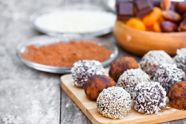 Sesame Butter Fudge Balls #sesameballs | Vitacost.com/blog