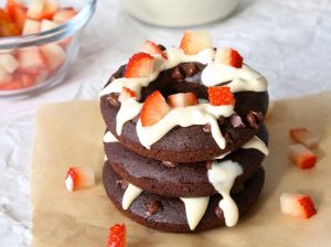 Chocolate Vegan Donuts Drizzled with Cashew Cream | Vitacost.com/blog