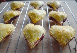 Heart-Shaped Homemade Pop Tarts with Strawberry Filling on Rack | Vitacost.com/blog