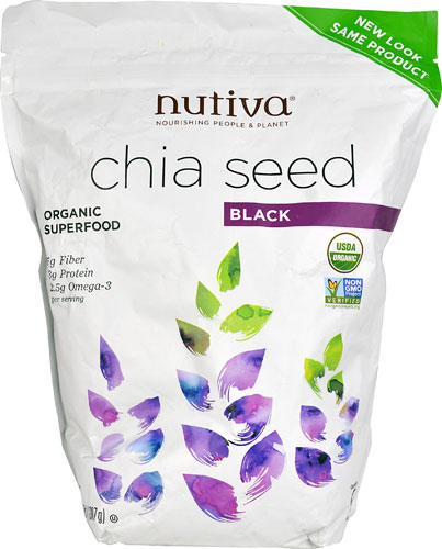 Bag of Black Chia Seeds for Cherry Smoothie Bowl | Vitacost.com/blog