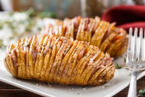 Roasted Paleo Hasselback Potatoes with Pancetta | Vitacost.com/Blog