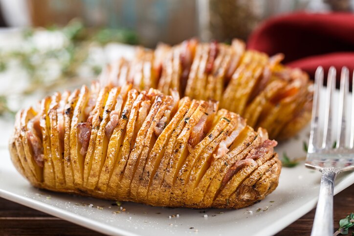 Roasted Paleo Hasselback Potatoes with Pancetta | Vitacost.com/Blog