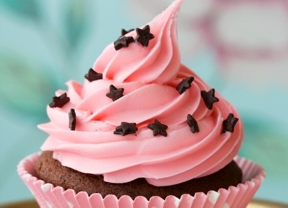 36 Easy Chocolate Recipes for Valentine’s Day  Pink Raspberry-Frosted Double Chocolate Cupcake | Vitacost.com/Blog