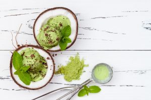 Green Tea Matcha Mint Ice Cream Served in Coconuts | Vitacost.com/blog