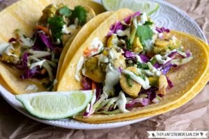 Vegetarian Tacos: Corn Tortillas with Broccoli Wings, Slaw & Avocado Sour Cream | Vitacost.com/blog