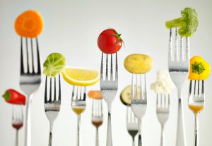 Forks Topped With Fruits & Veggies to Demonstrate What is Vegan | Vitacost.com Blog