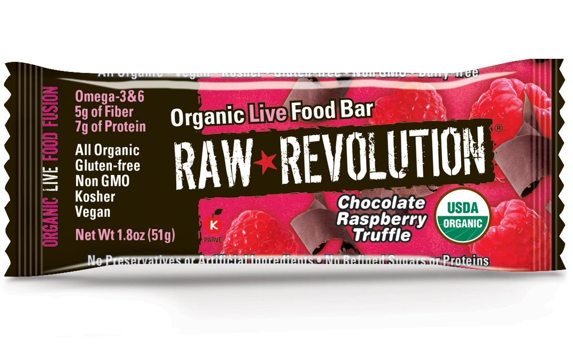 Top 10 Bars to Buy from Vitacost (and why) Raw Revolution Chocolate Raspberry Truffle Bar | Vitacost.com/Blog