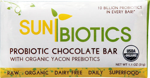 Top 10 Bars to Buy from Vitacost (and why) Sunbiotics Probiotic Chocolate Bar | Vitacost.com/Blog