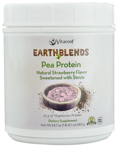 5 Healthy Recipes for National Strawberry Month Vitacost Earthblends Strawberry Pea Protein | Vitacost.com/Blog