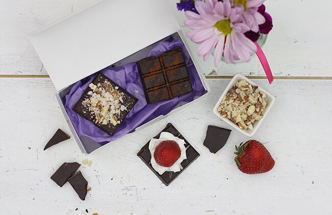 Homemade Box of Chocolates Topped with Spices and Nuts | Vitacost.com/Blog