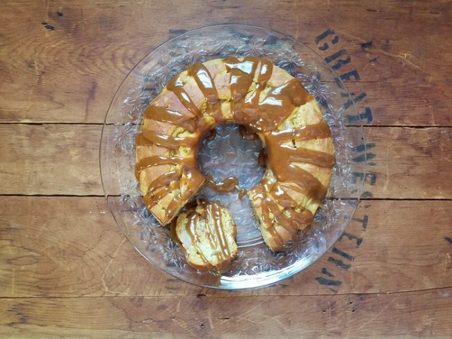 Homemade Pear Bundt Cake with Buttery Caramel Rum Drizzle | Vitacost.com/Blog