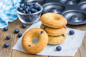 Gluten-Free Blueberry Pancake Donuts with Blueberries & Donut Baking Pan | Vitacost.com/blog
