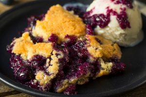Homemade Blueberry Cobbler Dessert with Ice Cream | Vitacost.com/Blog