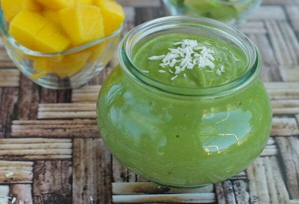 Mango Coconut Smoothie for Babies  Smoothie for Babies with Mango, Coconut & Green Superfoods | Vitacost.com/blog