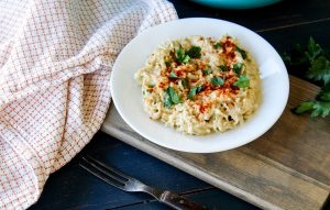 Gluten- & Dairy-Free Edamame Fettuccine with Roasted Cauliflower Alfredo | Vitacost.com/Blog