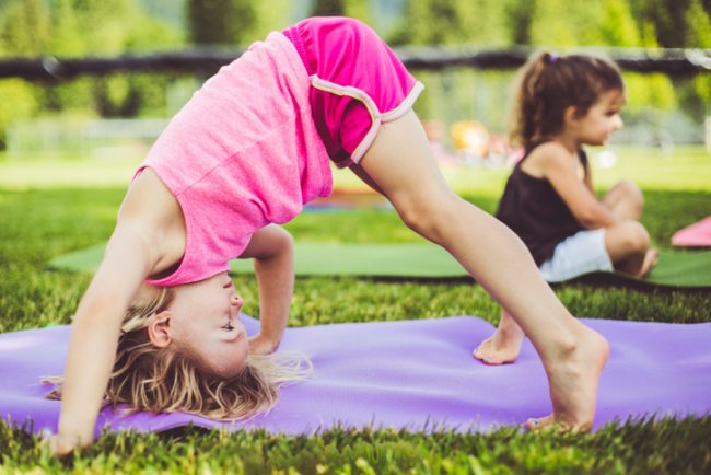 Little Girl Practicing Yoga in the Park | Vitacost.com/Blog