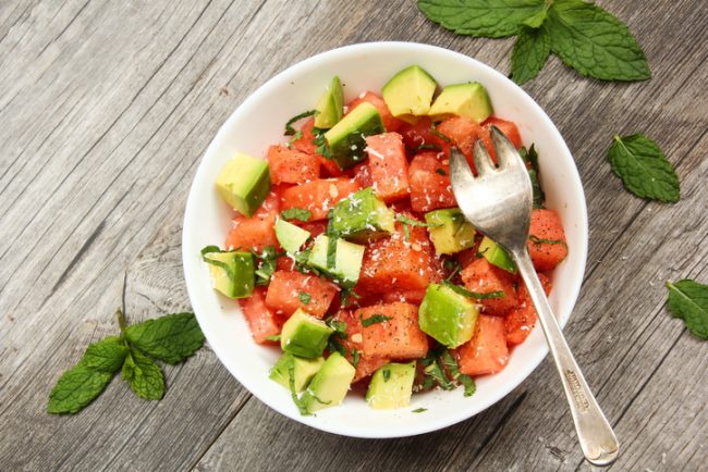 Summer Appetizer: Watermelon-Avocado Salsa Watermelon Mint Avocado Salsa with Feta | Vitacost.com/Blog