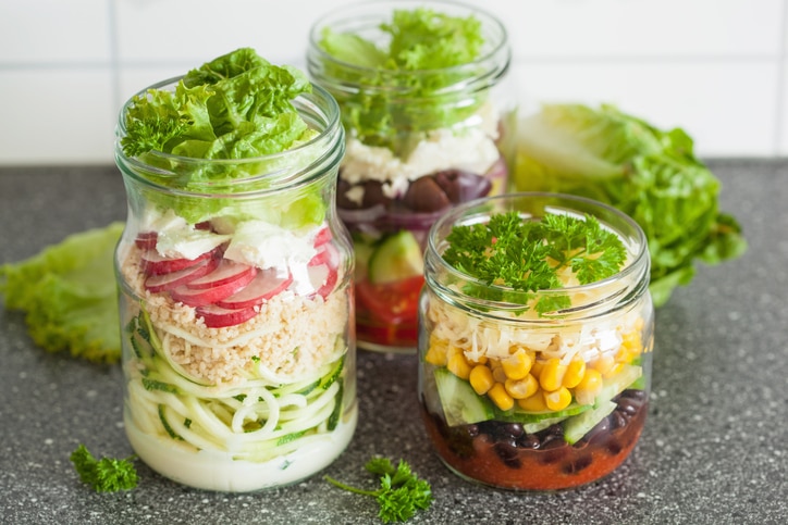 Mason Jar Meals & Dessert Recipes Healthy Salads in Mason Jars to Take on the Go | Vitacost.com/Blog