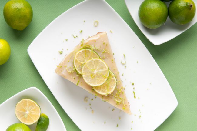 No-Bake Key Lime Pie Cheesecake Recipe  Homemade No-Bake Key Lime Pie Cheesecake topped with Lime Rounds and Lime Zest | Vitacost.com/Blog