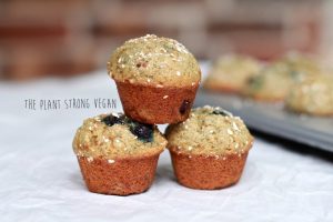 Stack of Mini Vegan Blueberry Muffins on White Paper | Vitacost.com/blog