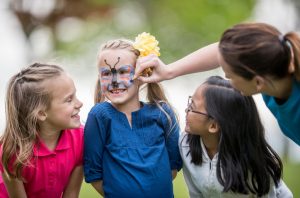 Kids Getting Faces Painted at Creative Fundraising Event at School | Vitacost,com/blog