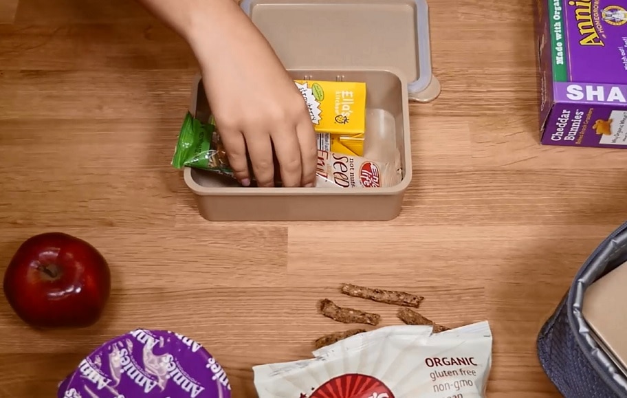 Elementary School Student Packing Her Own Healthy Lunch at Home | Vitacost.com/Blog
