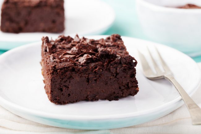 Easy, No-Bake Chocolate Brownies Easy, No-Bake Chocolate Brownies on White Plate