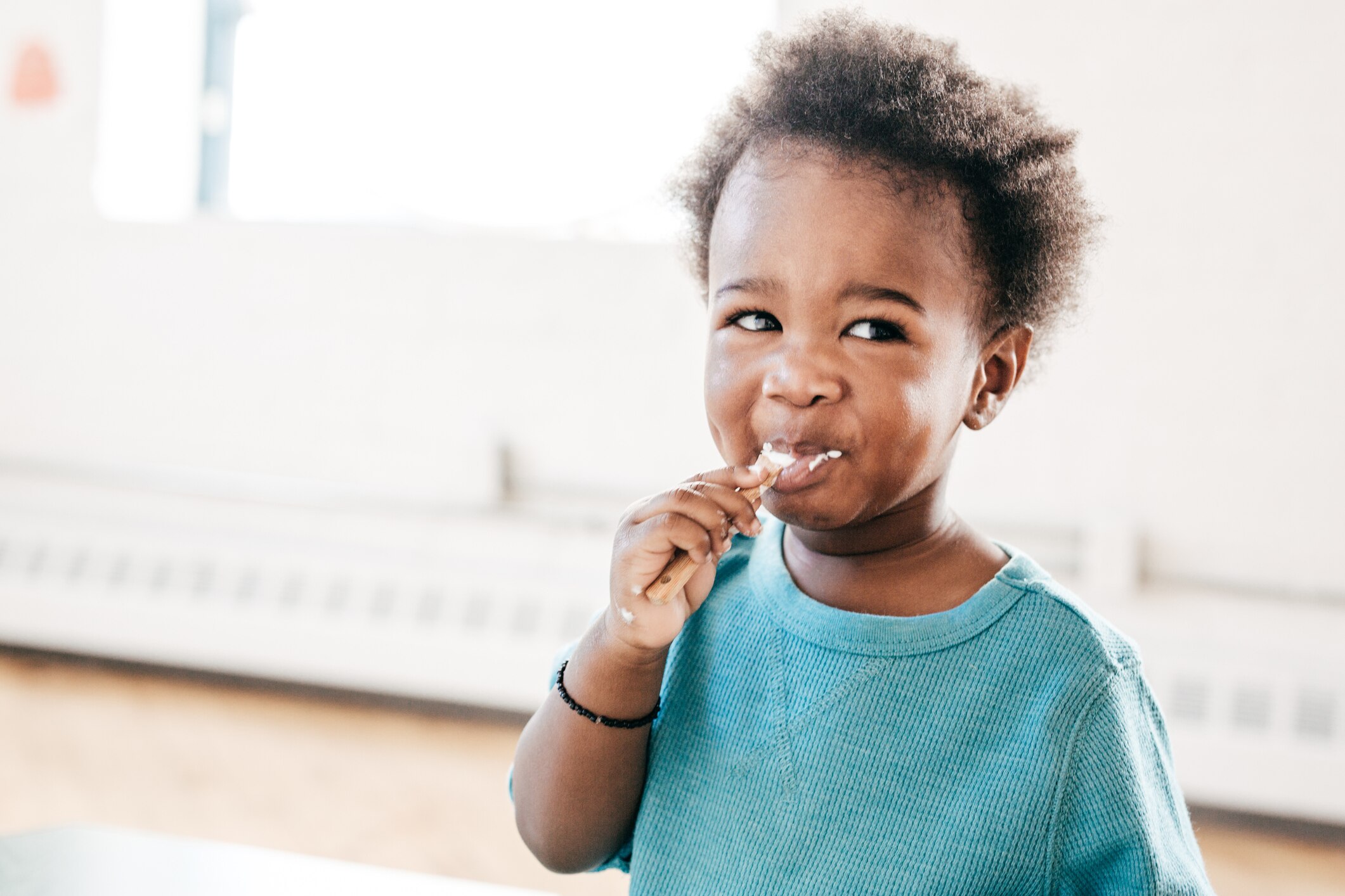 Baby Enjoying Homemade Oatmeal
