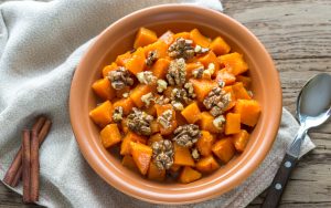 Slow-Cooked Cinnamon Squash Dessert in Bowl with Nuts | Vitacost.com/blog
