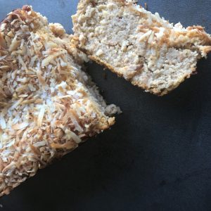 Sliced Loaf of Sweet Potato Bread Topped with Toasted Coconut #recipe | Vitacost.com/blog