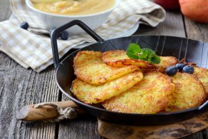 Turmeric Potato Pancakes in Skillet | Vitacost.com/blog