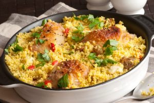 Homemade Baked Chicken with Veggies, Herbs and Couscous | Vitacost.com/Blog
