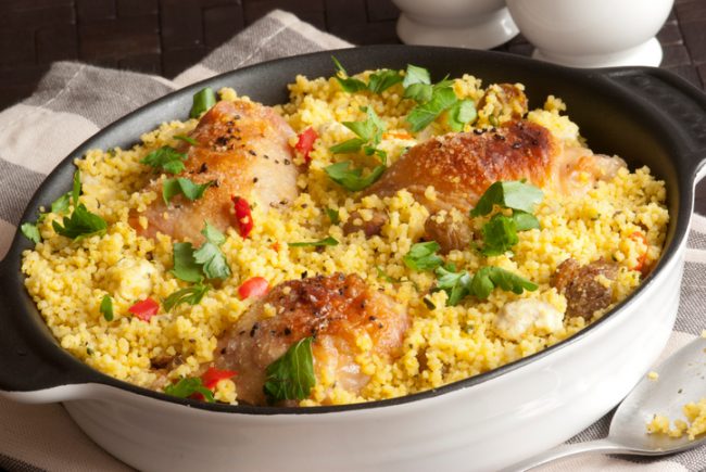 Homemade Baked Chicken with Veggies, Herbs and Couscous | Vitacost.com/Blog