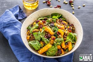 Homemade Roasted Butternut Squash Lentil Salad with Apple Cider Dressing | Vitacost.com/Blog