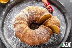 Homemade Pumpkin Spiced Bundt Cake with Powdered Sugar | Vitacost.com/Blog